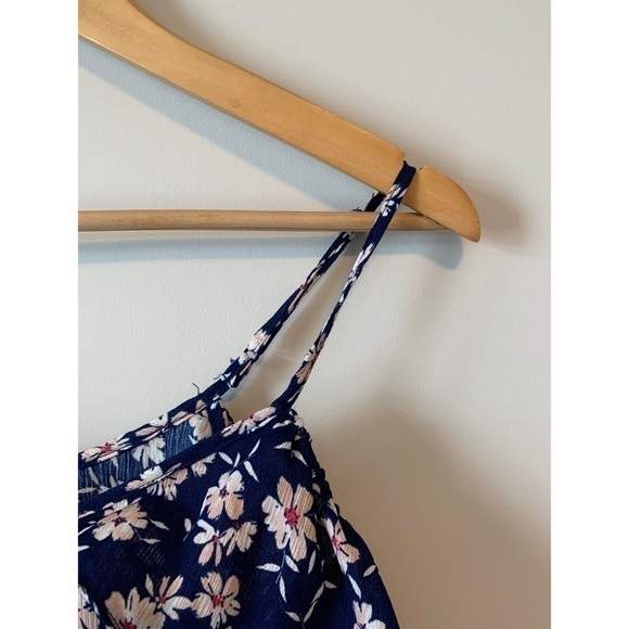 Lulu’s Off the Shoulder Blue & Pink Floral Skater Dress Size Small - Picture 8 of 15